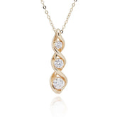359154 TWISTED BLISS GP RIBBON TWIST NECKLACE